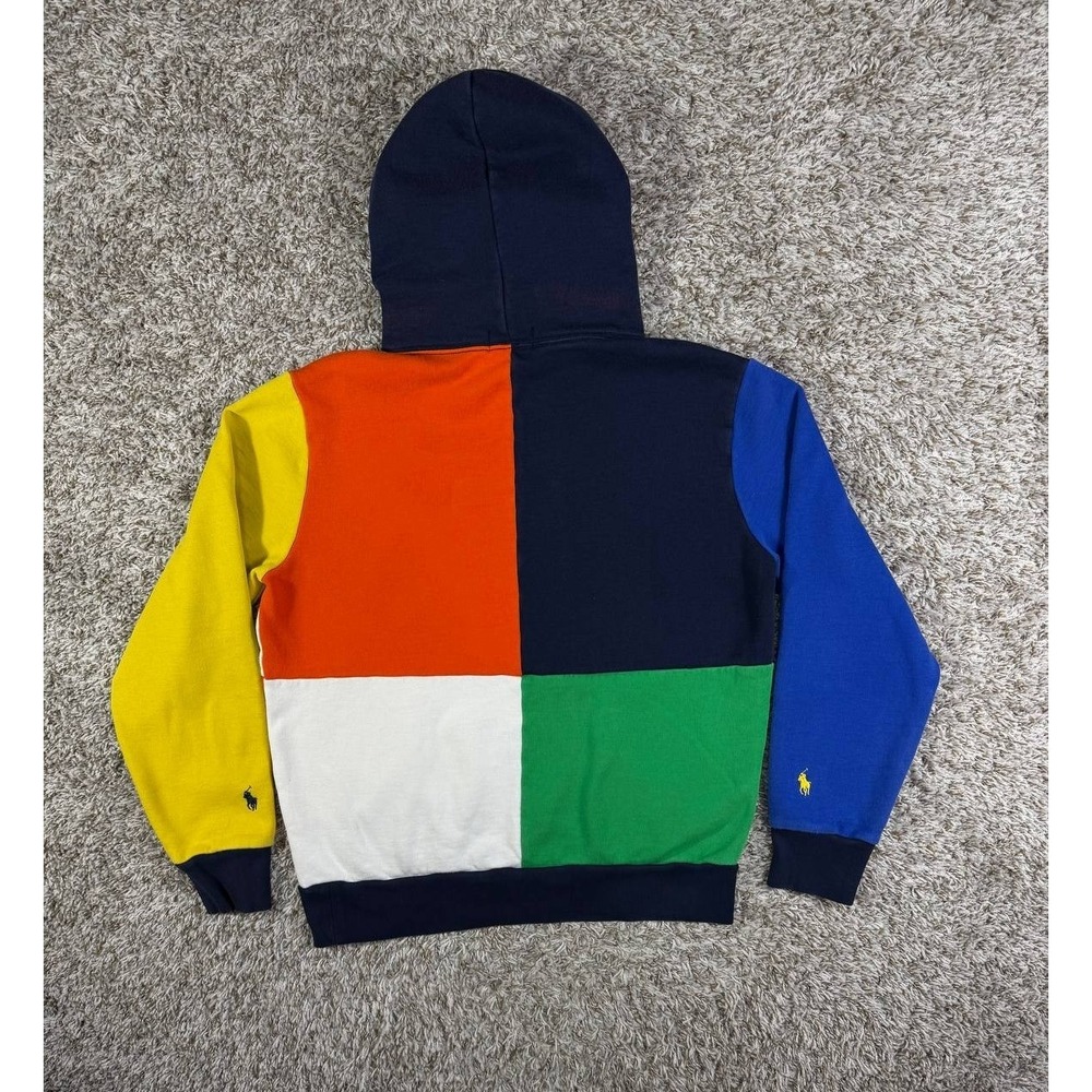 Polo Ralph Lauren Colorblock Fleece Pullover Hoodie Men's Size Medium - Picture 15 of 15